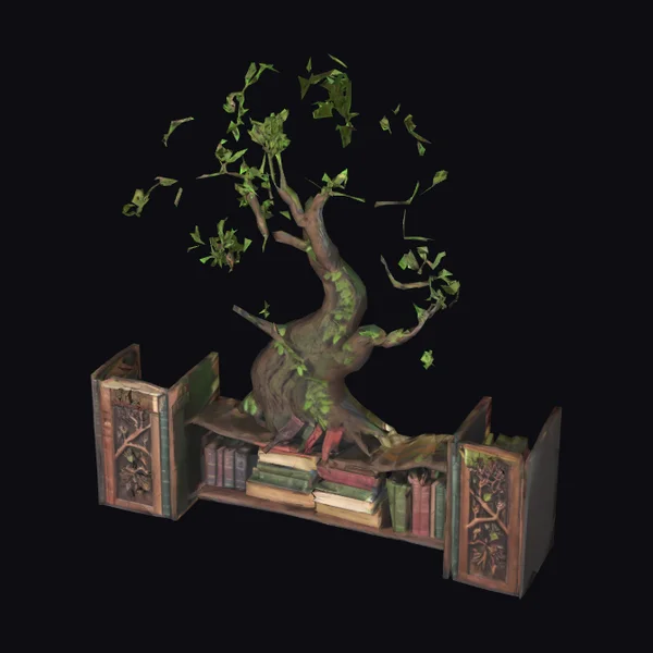 Wooden Tree Bookshelf