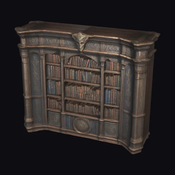 Ornate Wooden Bookcase