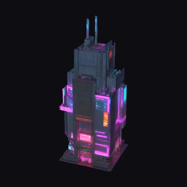 Cyberpunk Skyscraper Tower
