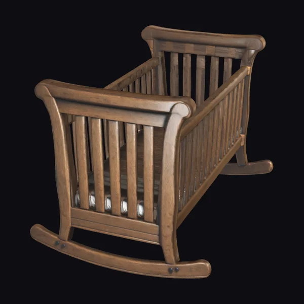 Wooden Rocking Baby Crib