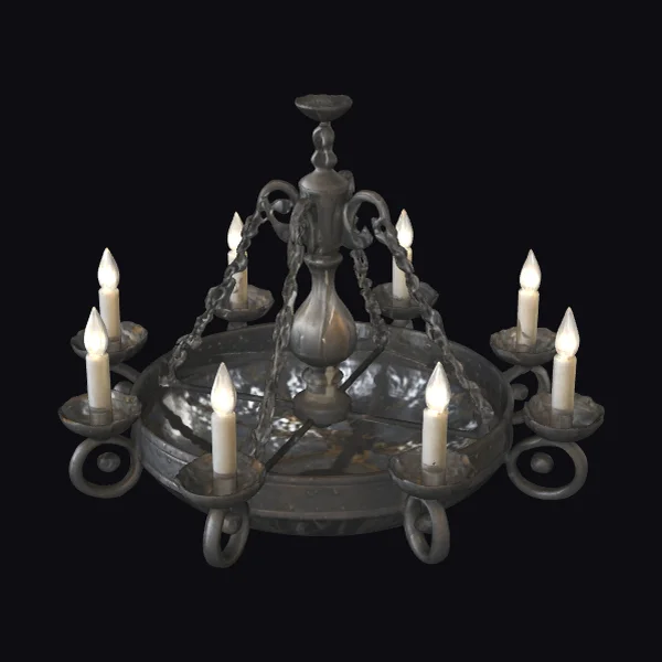 Medieval Iron Chandelier