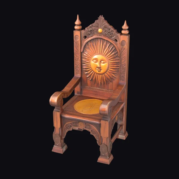 Ornate Sun Throne Chair