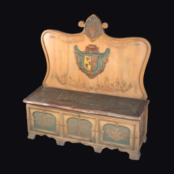 Antique Painted Storage Bench