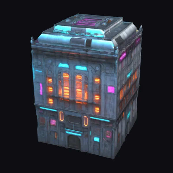 Cyberpunk Building Corner