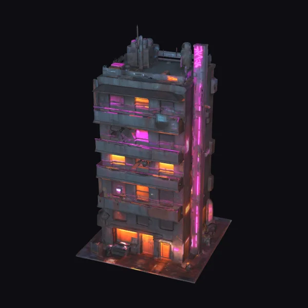 Cyberpunk Apartment Building