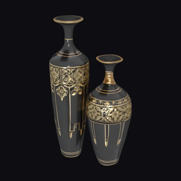 Art Deco Gold Urns