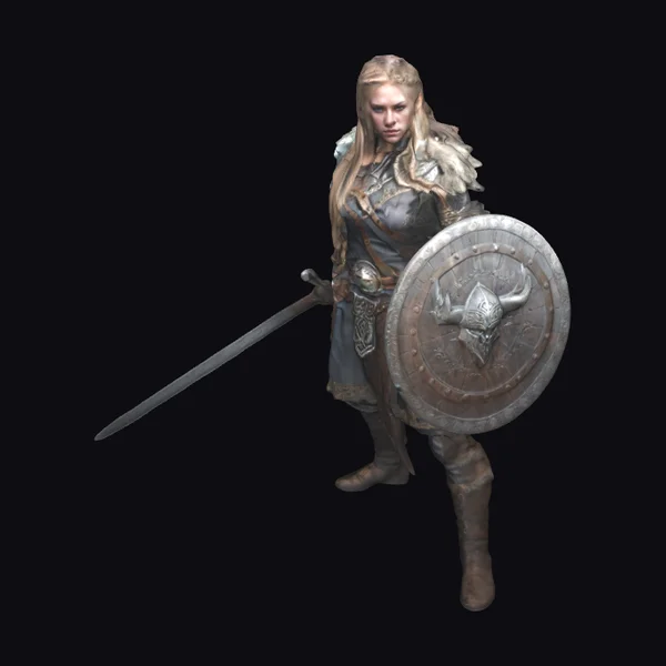 Female Viking Warrior Ready