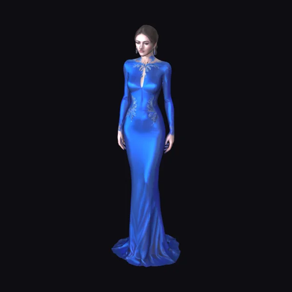 Elegant Blue Evening Gown