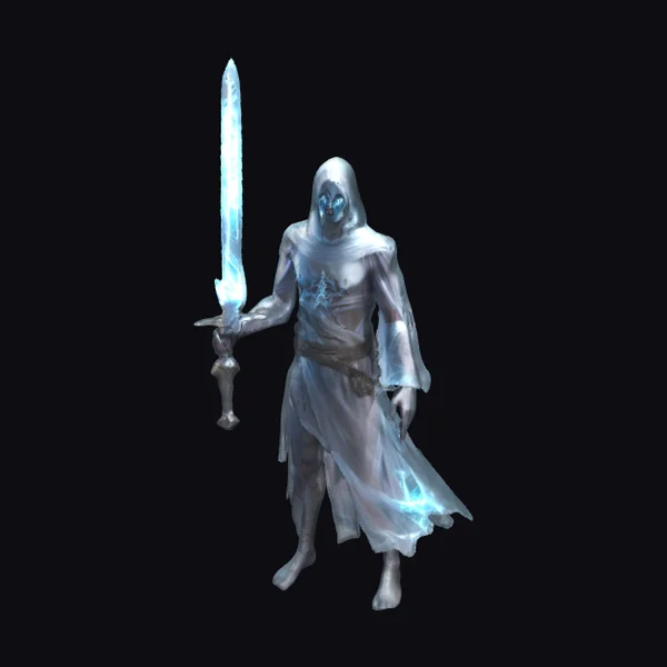 Ghostly Warrior with Sword