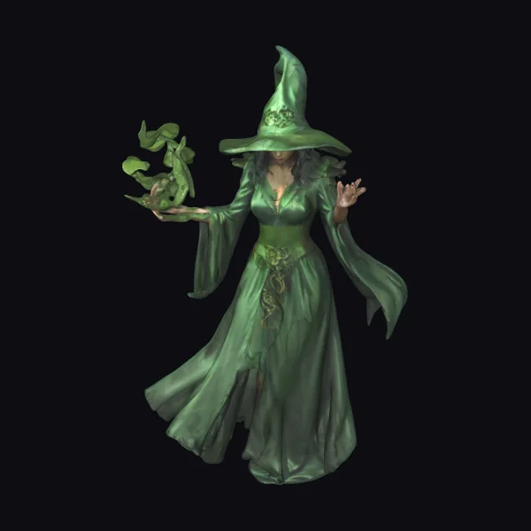 Green Fantasy Witch Casting