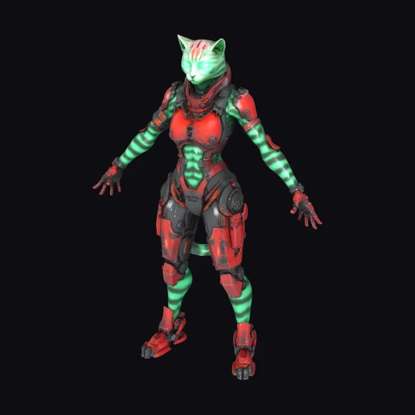 Cyber Cat Warrior