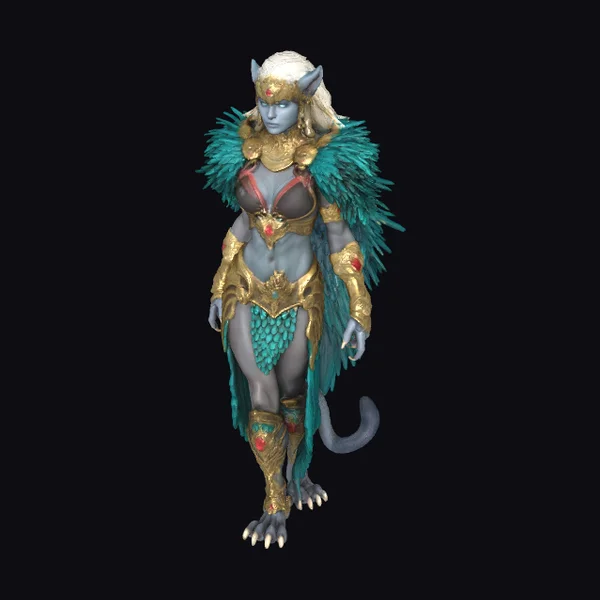 Feline Warrior Goddess