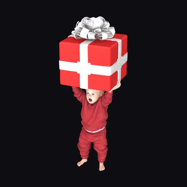 Child with Large Gift