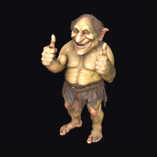Smiling Troll Figure