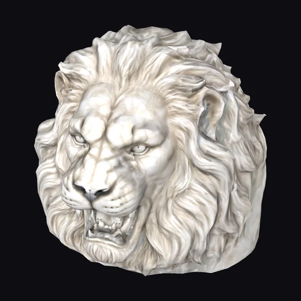 Fierce Lion Head Sculpture