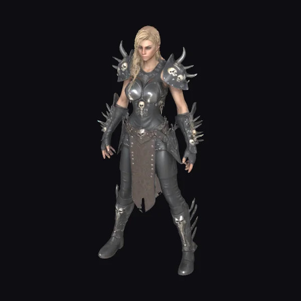 Female Blond Warrior Armor