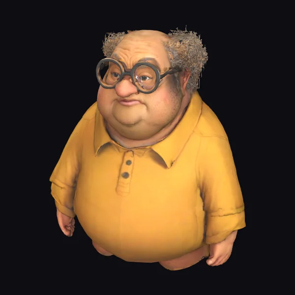 Cartoon Overweight Man