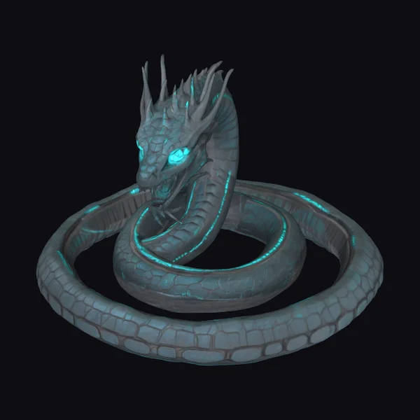 Biomechanical Serpent Emblem
