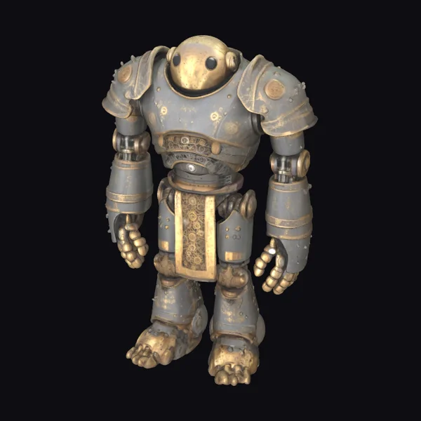 Ancient Metal Robot Guardian