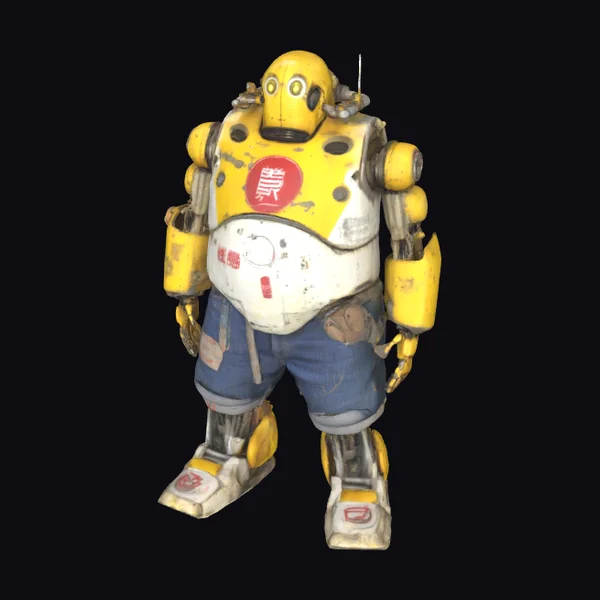 Yellow Robot Character