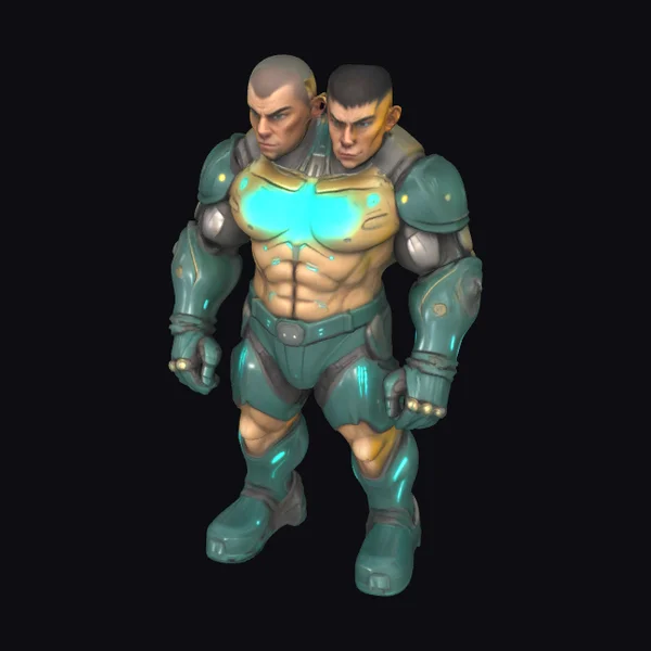 Dual Head Warrior Armor