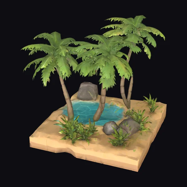 Tropical Island Scene