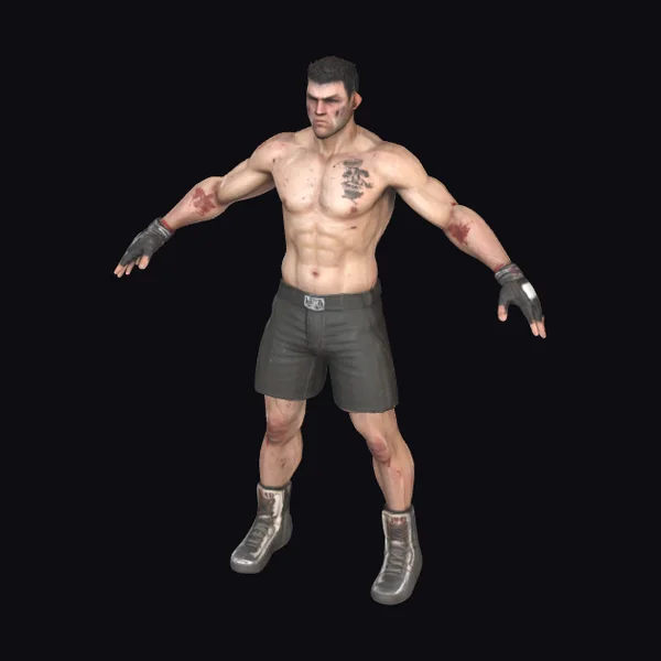 Shirtless MMA Fighter