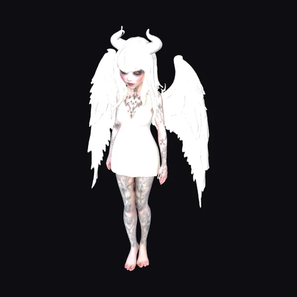 Albino Fairy with Tattoos