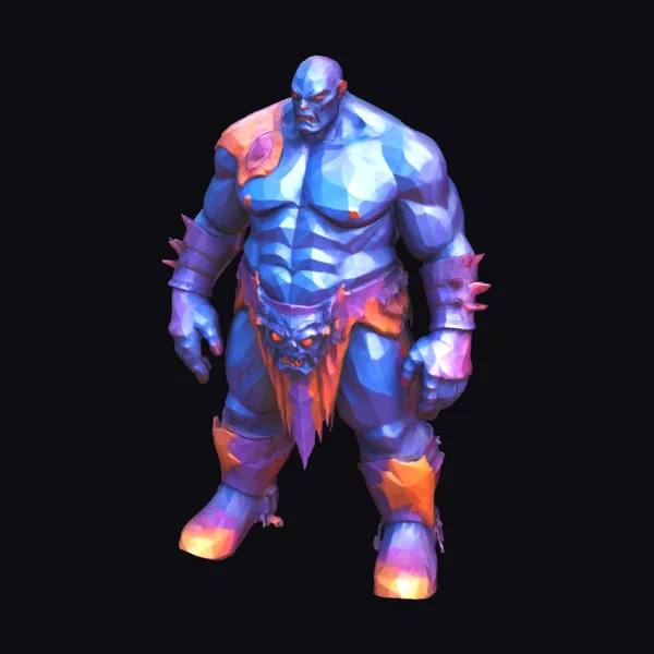 Albino Giant Muscular Figure