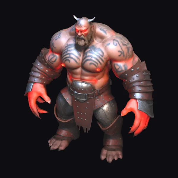 Albino Giant with Tattoos