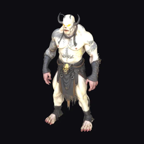 Albino Muscular Demon Beast