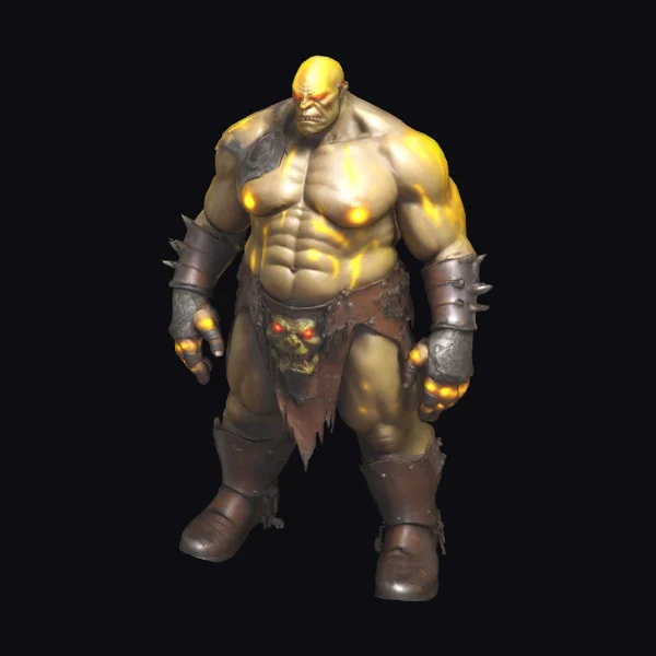 Albino Giant with Muscles