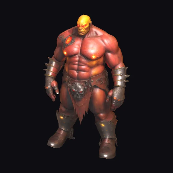 Albino Giant with Muscles