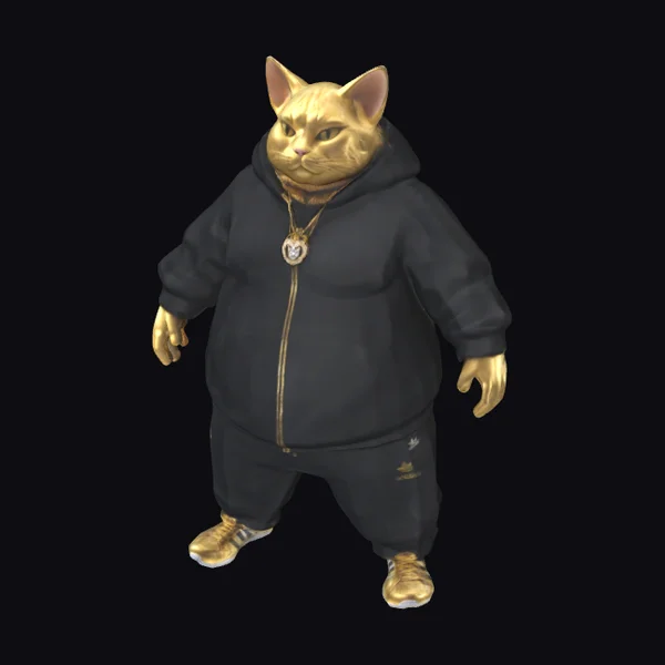 Fat Cat in Adidas