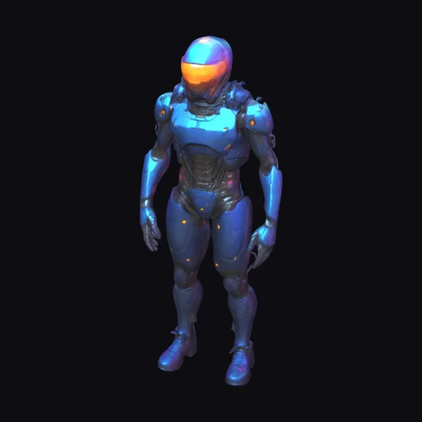 Iridescent Metallic Humanoid Suit