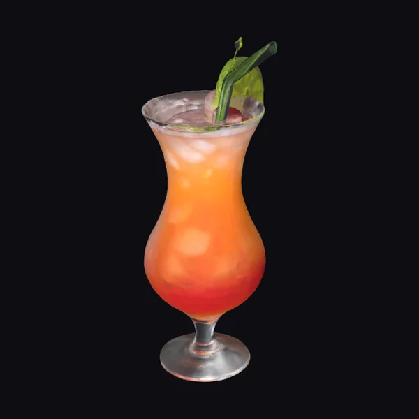 Orange Cocktail Glass