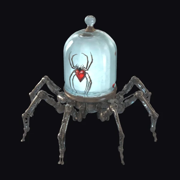 Mechanical Spider Heart Jar