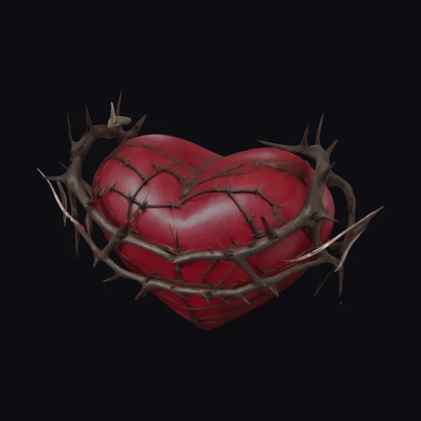 Heart with Thorns Around