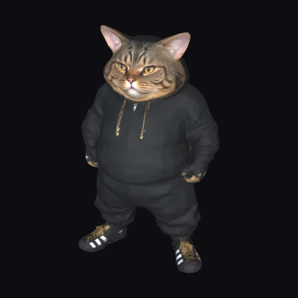 Fat Cat in Adidas