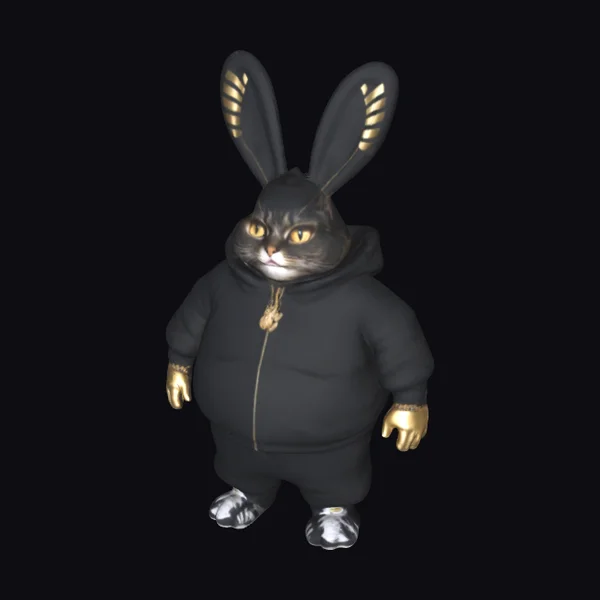 Fat Rabbit in Hoodie