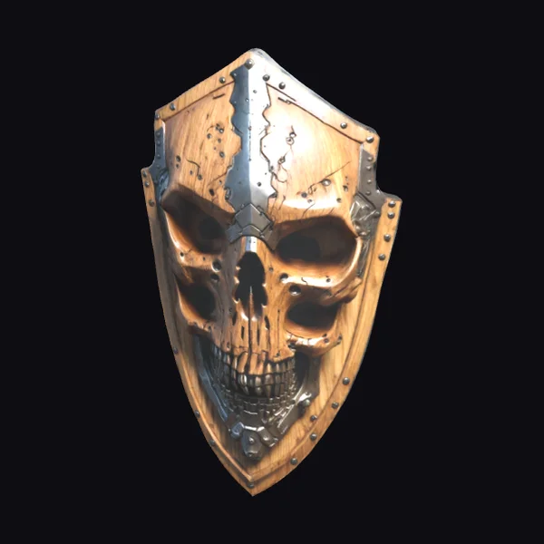 Wooden Skull Shield