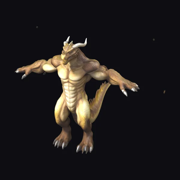 Muscular Draconid Creature