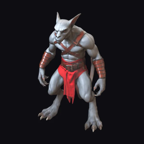 Gray Gargoyle Warrior