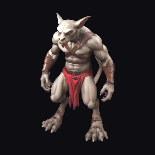 Muscular Gargoyle Warrior