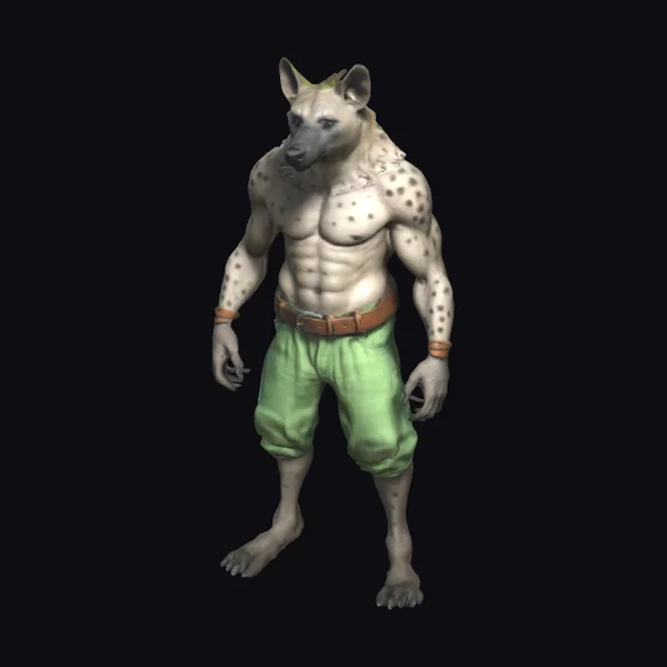 Hyena Humanoid Character