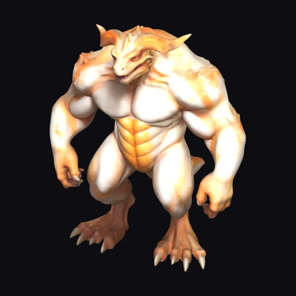 Muscular Draconid Creature