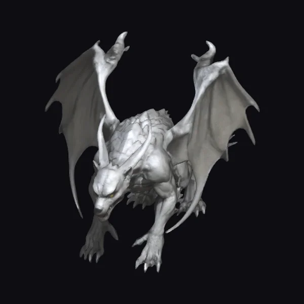 Winged Canine Gargoyle Beast