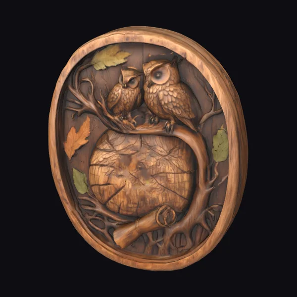 Wooden Owl Plaque
