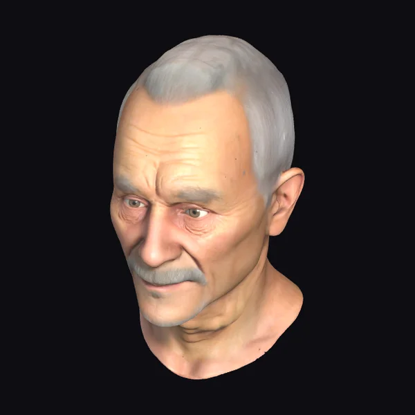 Elderly Man Bust