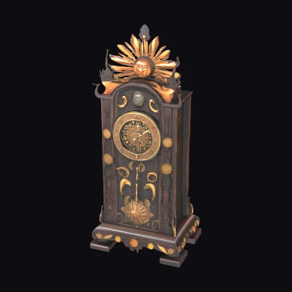 Ornate Wooden Grandfather Clock